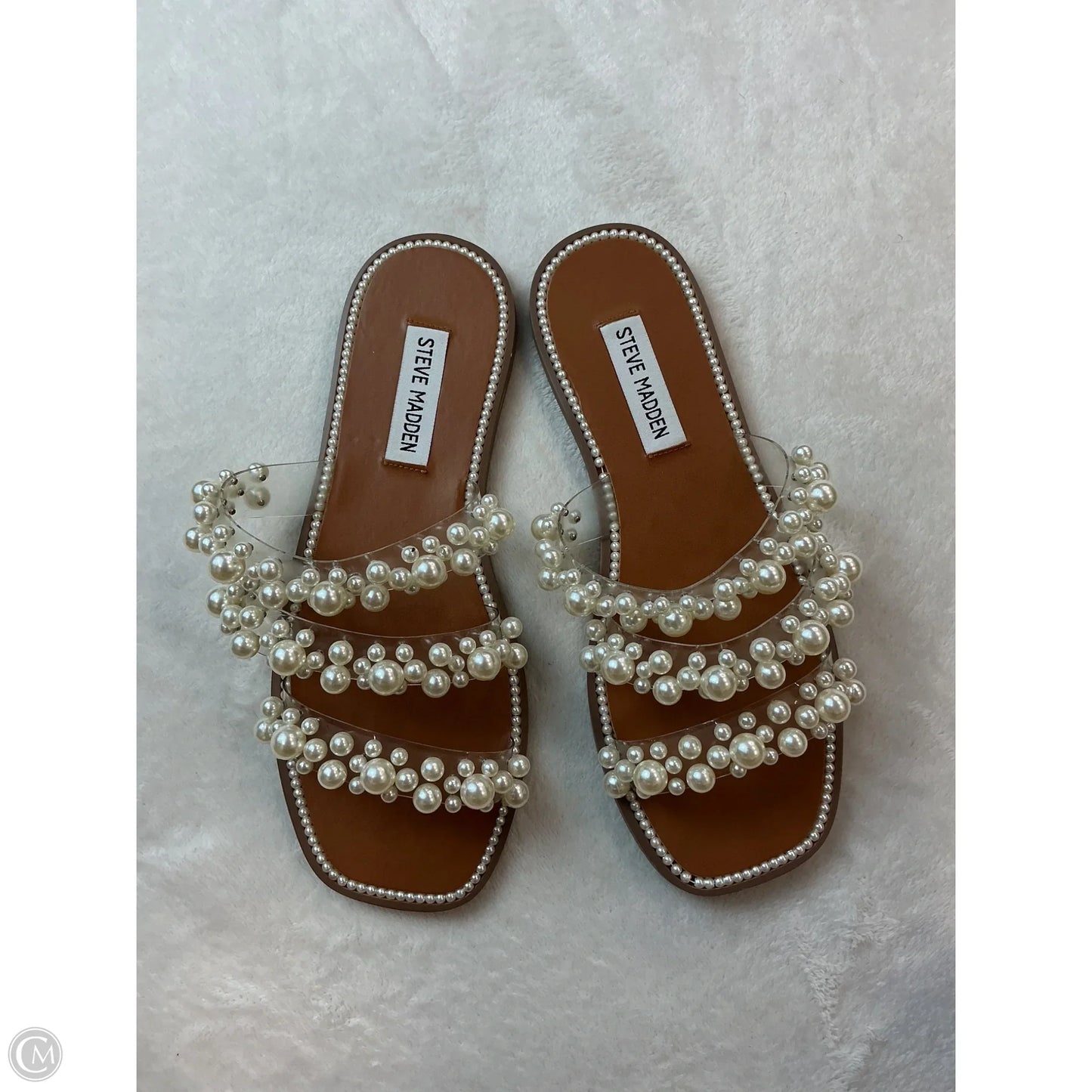 Sandals Flats By Steve Madden In White, Size: 8