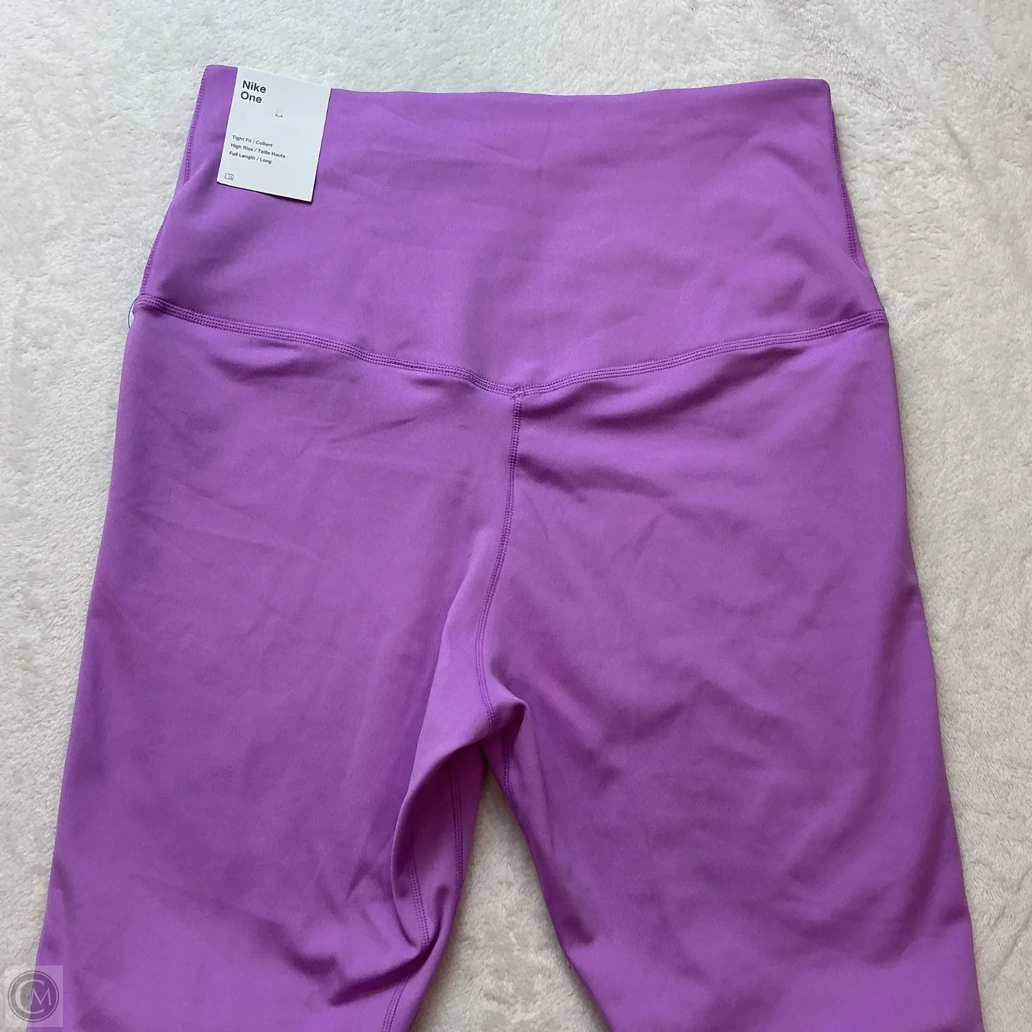 Athletic Leggings By Nike In Purple, Size: M