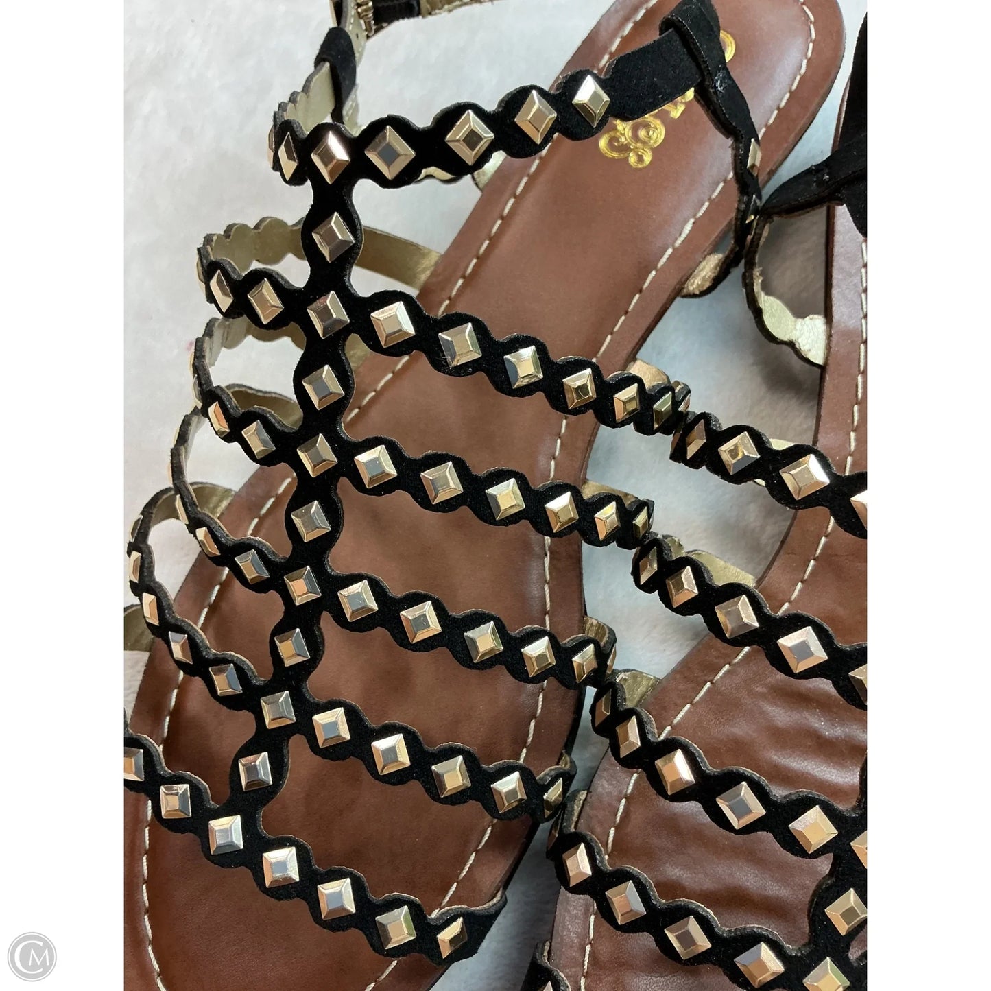 Sandals Flats By Carlos By Carlos Santana In Black & Brown, Size: 8