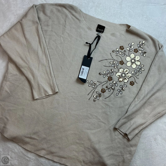 Top Long Sleeve By Aaeda In Cream, Size: Xl