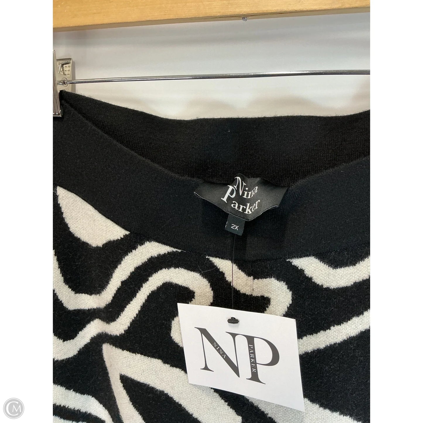 Pants Other By Clothes Mentor In Black & White, Size: 2x