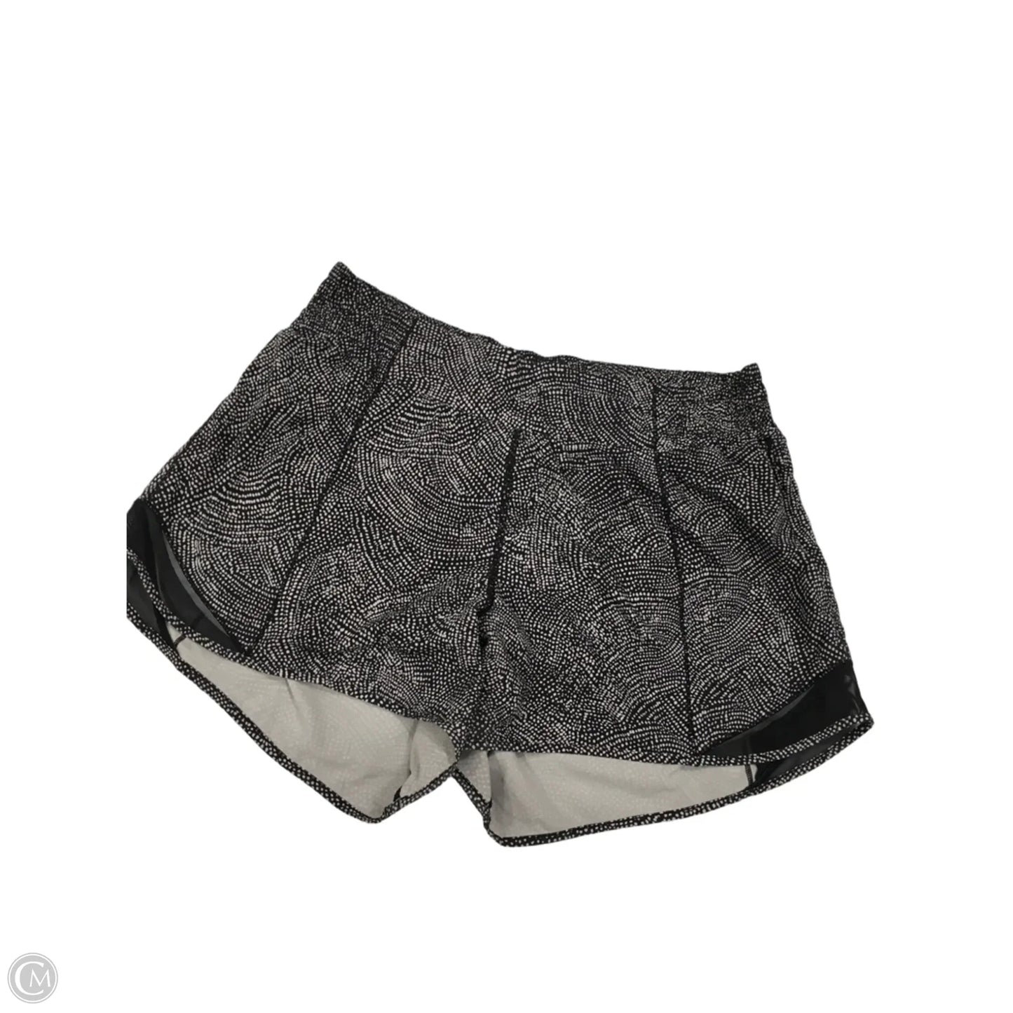 Athletic Shorts By Lululemon In Black & White, Size: 10