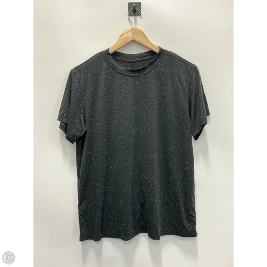 Athletic Top Short Sleeve By Lululemon In Black, Size: M