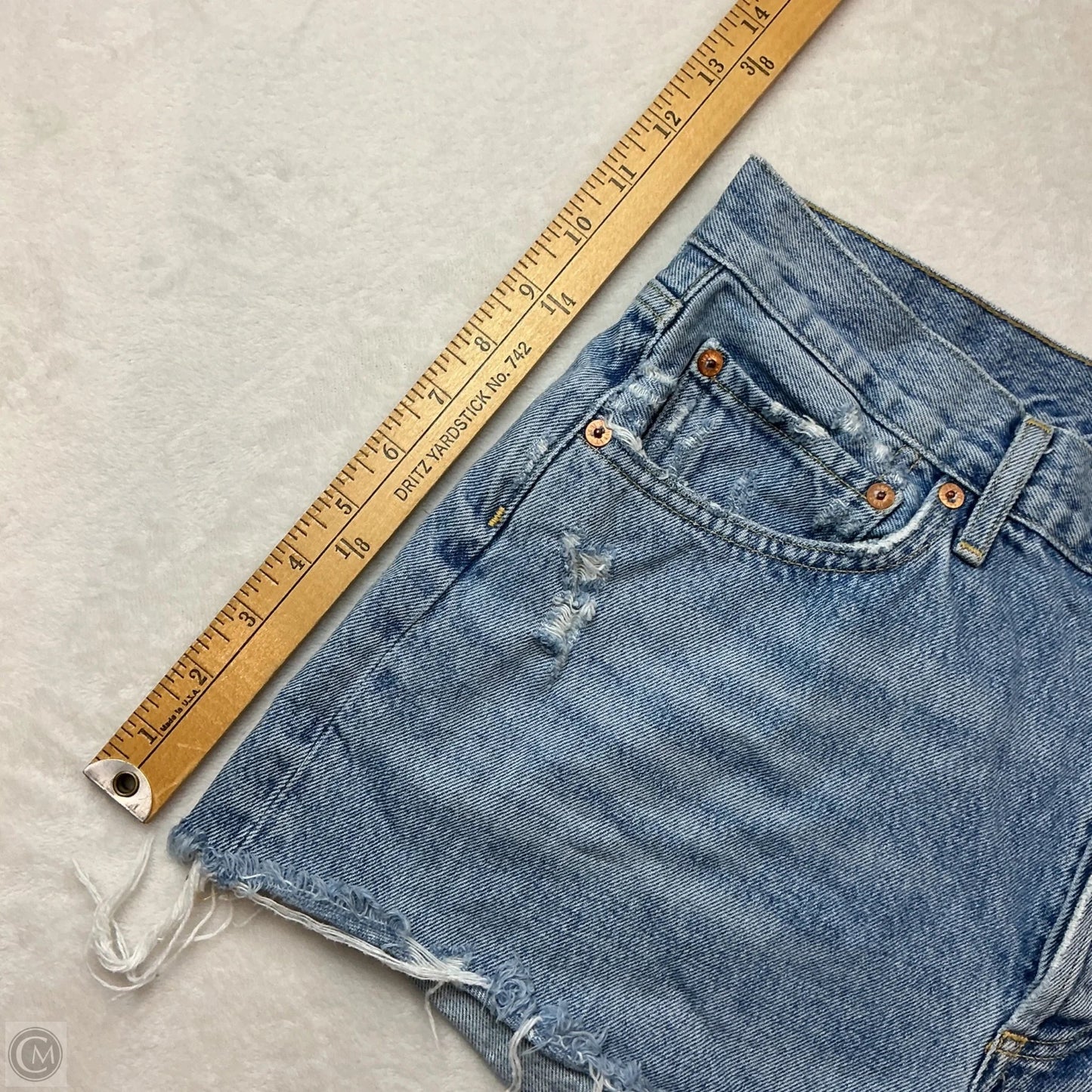 Shorts By Agolde In Blue Denim, Size: 8