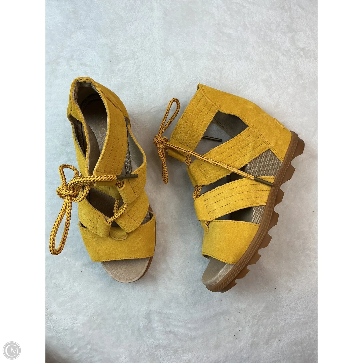 Sandals Heels Platform By Sorel In Yellow, Size: 7