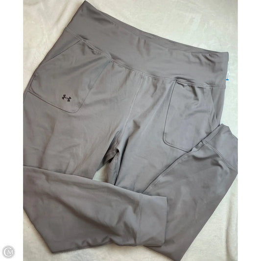 Athletic Pants By Under Armour In Grey, Size: 2x
