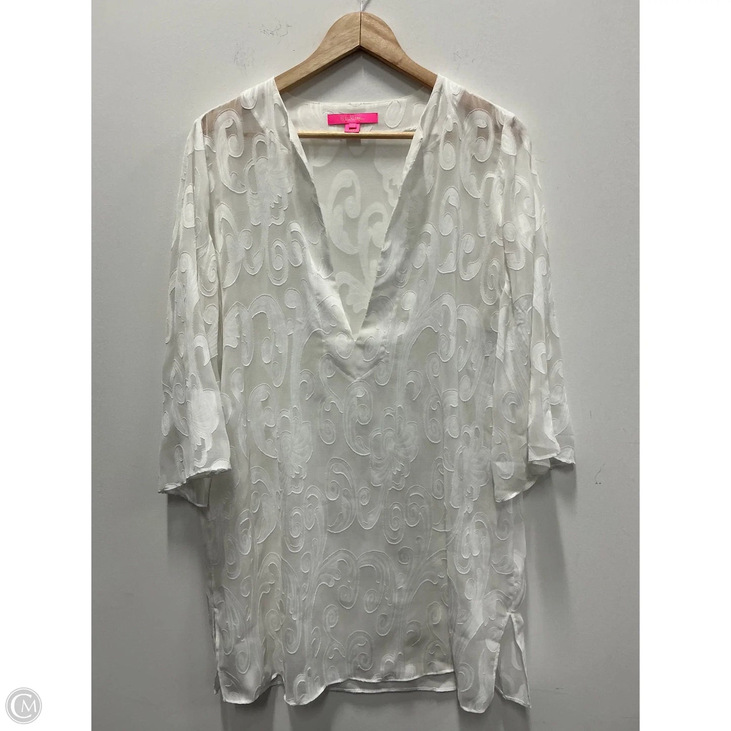 Swimwear Cover-up Designer By Lilly Pulitzer In White, Size: S