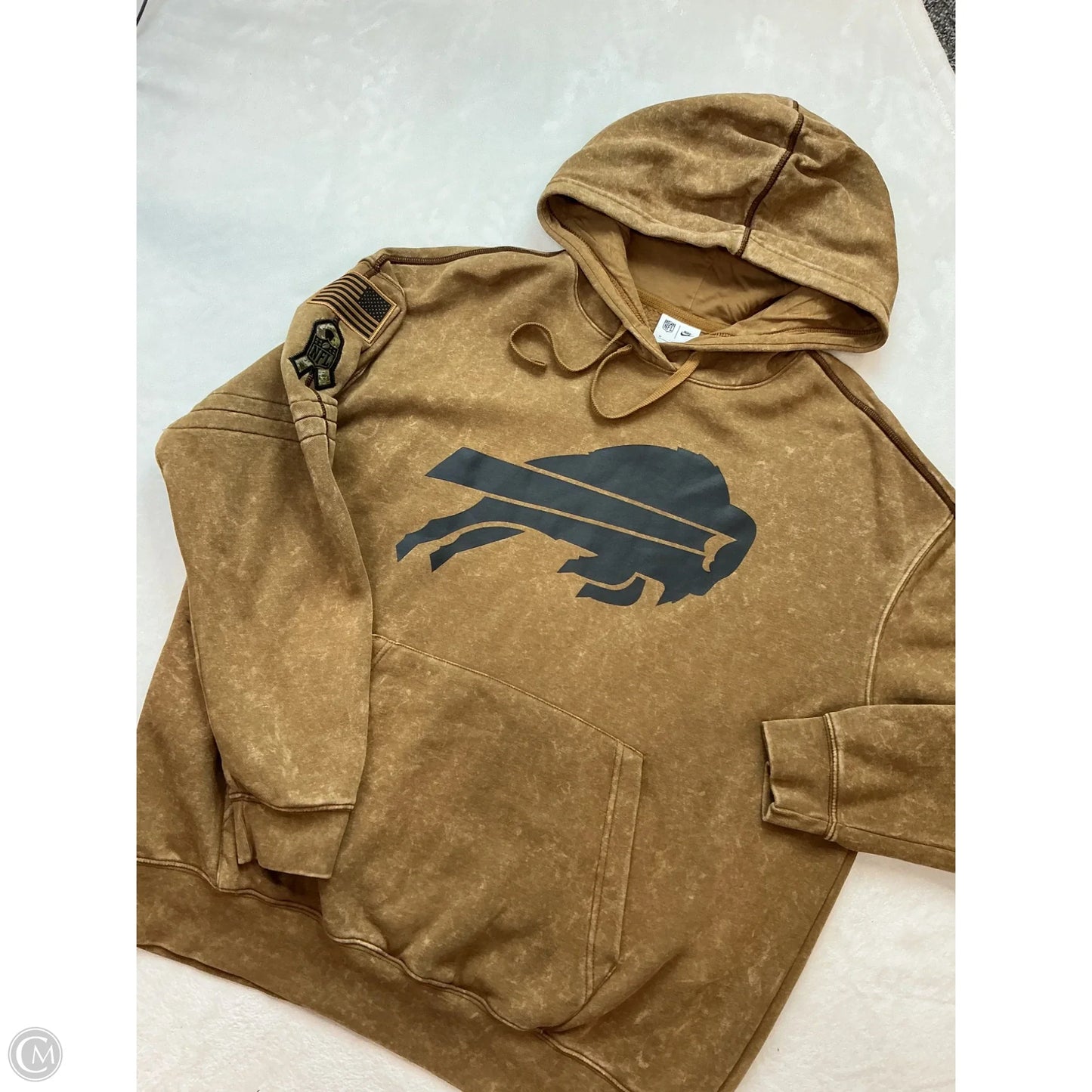 Sweatshirt Hoodie By Nfl In Tan, Size: M