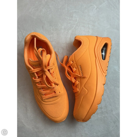 Shoes Athletic By Skechers In Orange, Size: 9