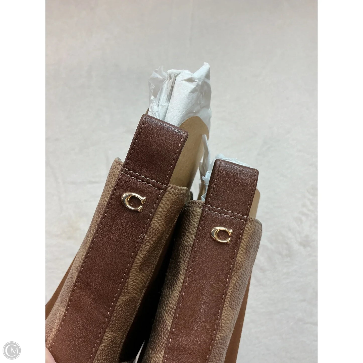 Boots Designer By Coach In Brown, Size: 8.5