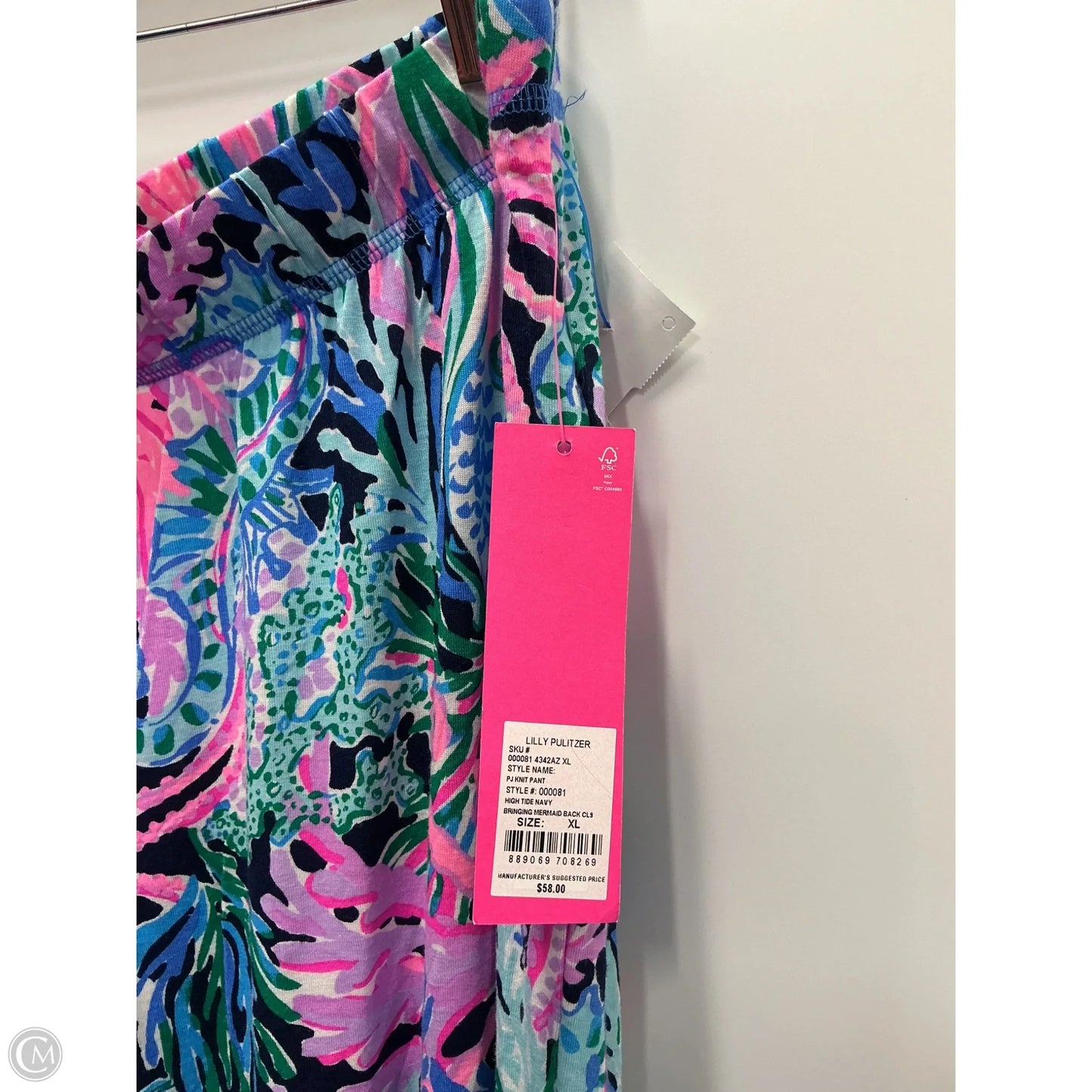 Pants Designer By Lilly Pulitzer In Blue & Purple, Size: Xl