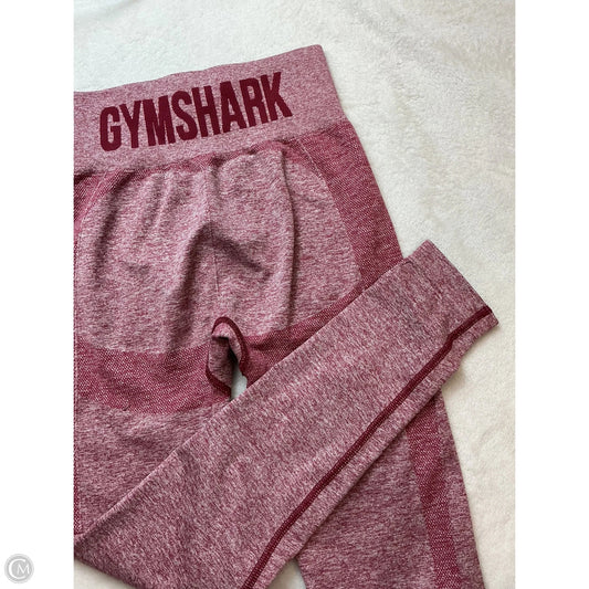 Athletic Leggings By Gym Shark In Maroon, Size: S