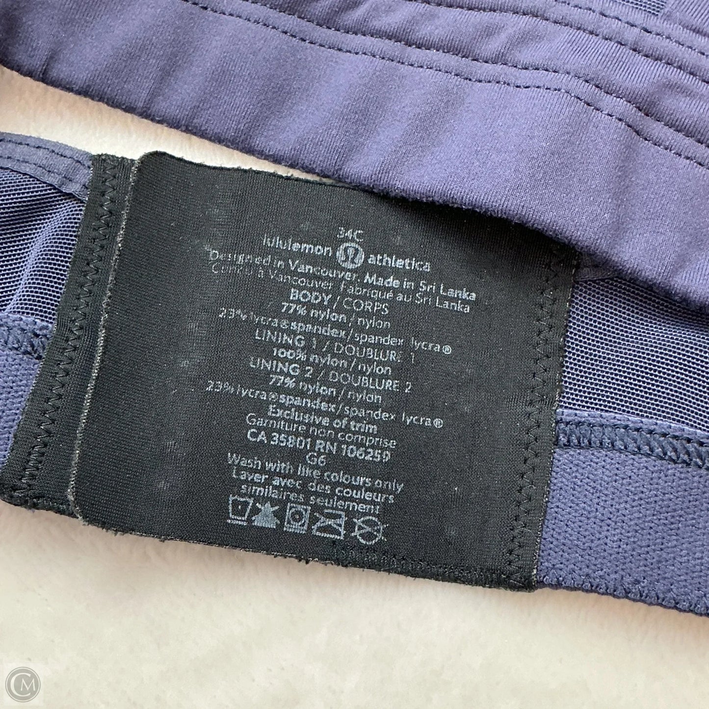 Athletic Bra By Lululemon In Navy