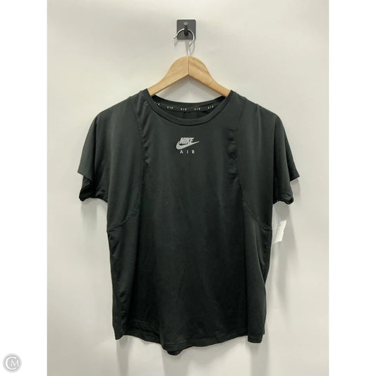 Athletic Top Short Sleeve By Nike In Black, Size: S