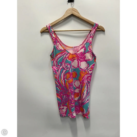 Tank Top Designer By Lilly Pulitzer In Orange & Pink, Size: Xs