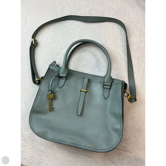 Handbag Leather By Fossil, Size: Medium