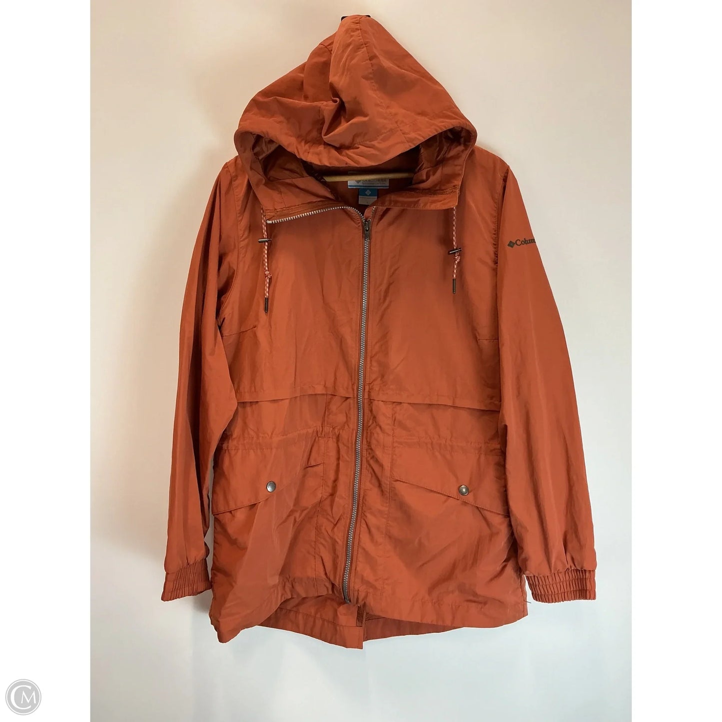Jacket Windbreaker By Columbia In Orange, Size: L