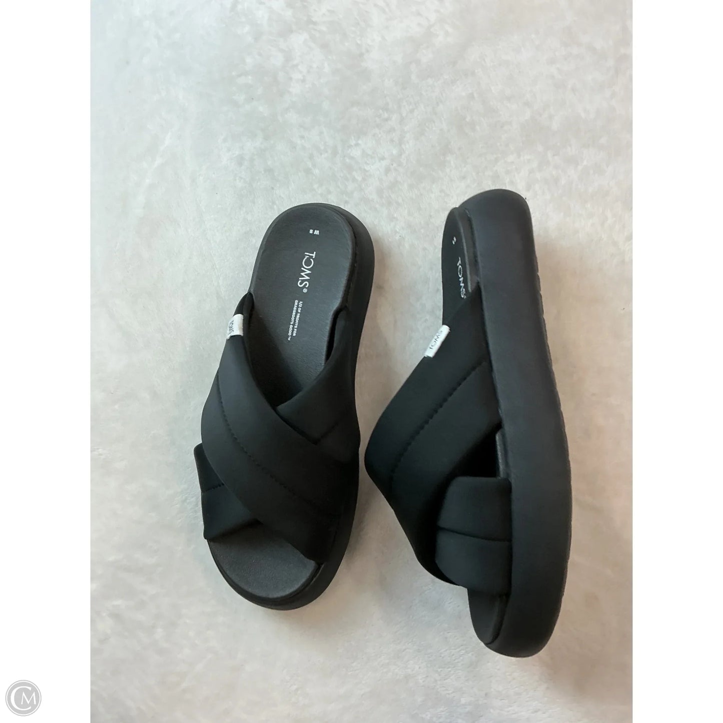 Sandals Flats By Toms In Black, Size: 8