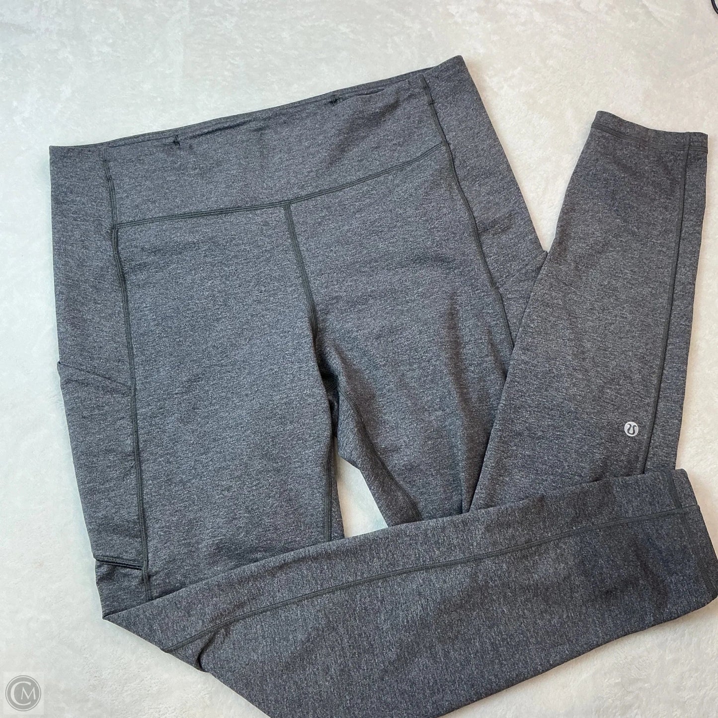 Athletic Leggings By Lululemon In Grey, Size: 12