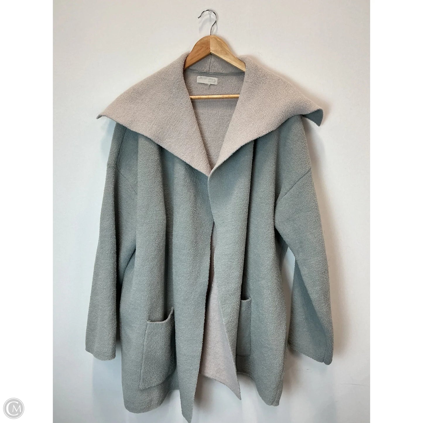 Sweater Cardigan By Barefoot Dreams In Blue & Grey, Size: L