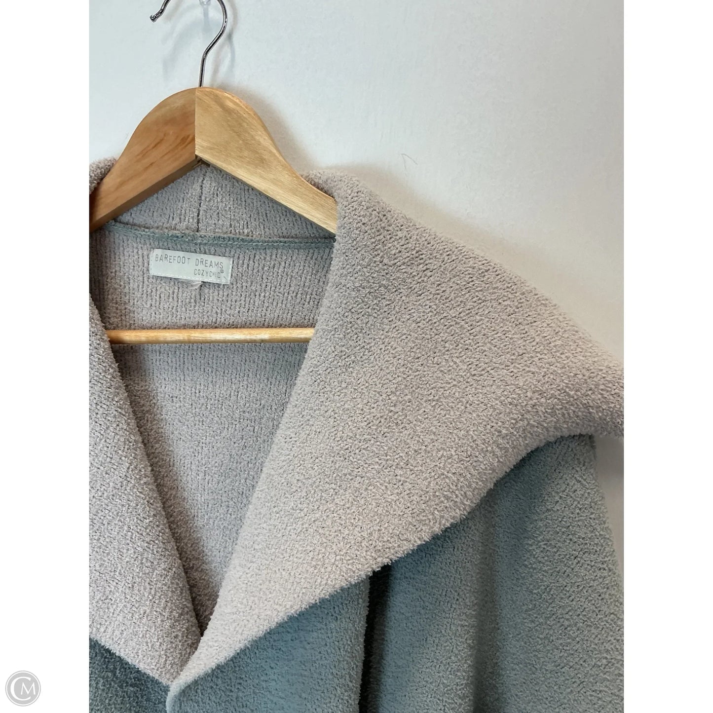 Sweater Cardigan By Barefoot Dreams In Blue & Grey, Size: L