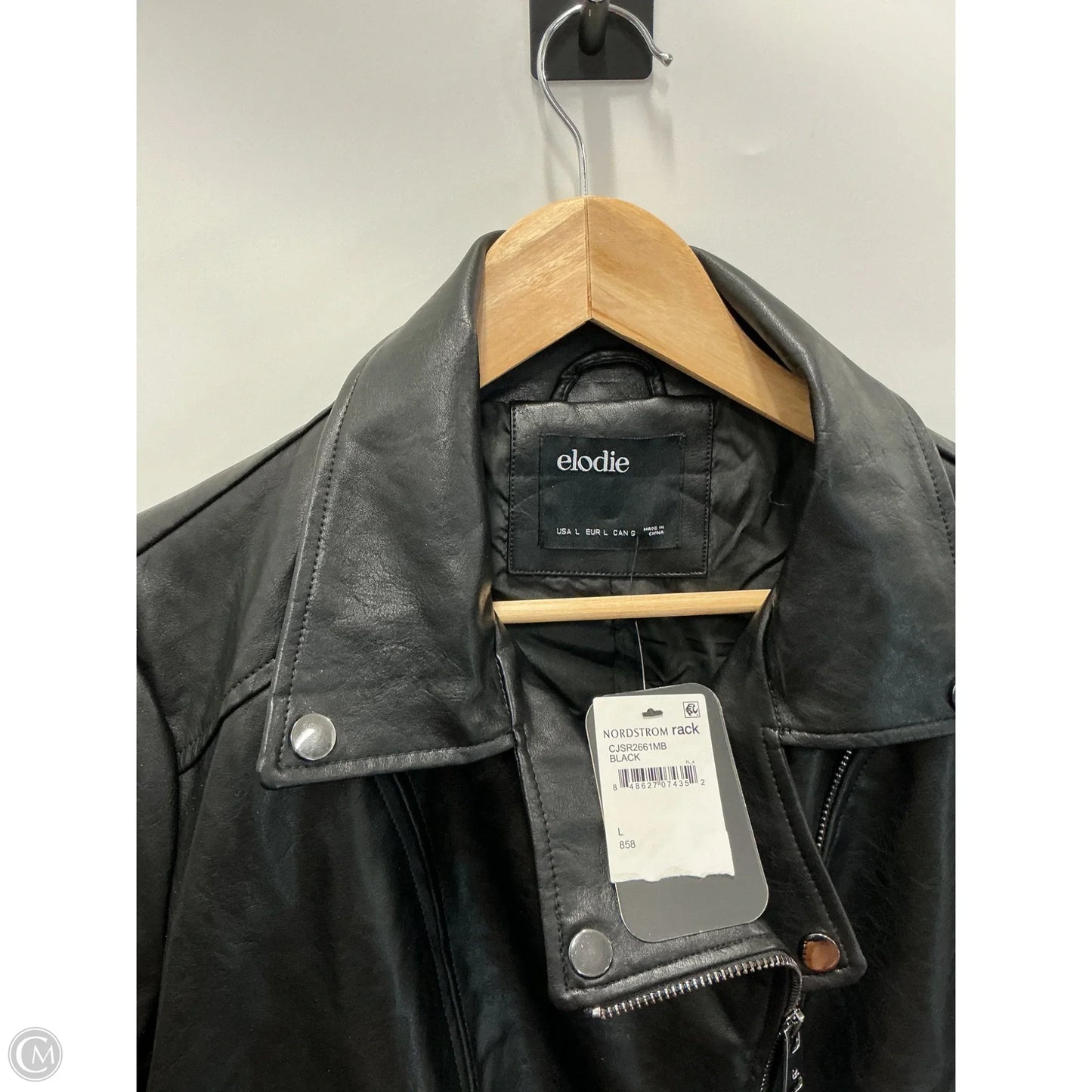 Jacket Moto By Elodie In Black, Size: L