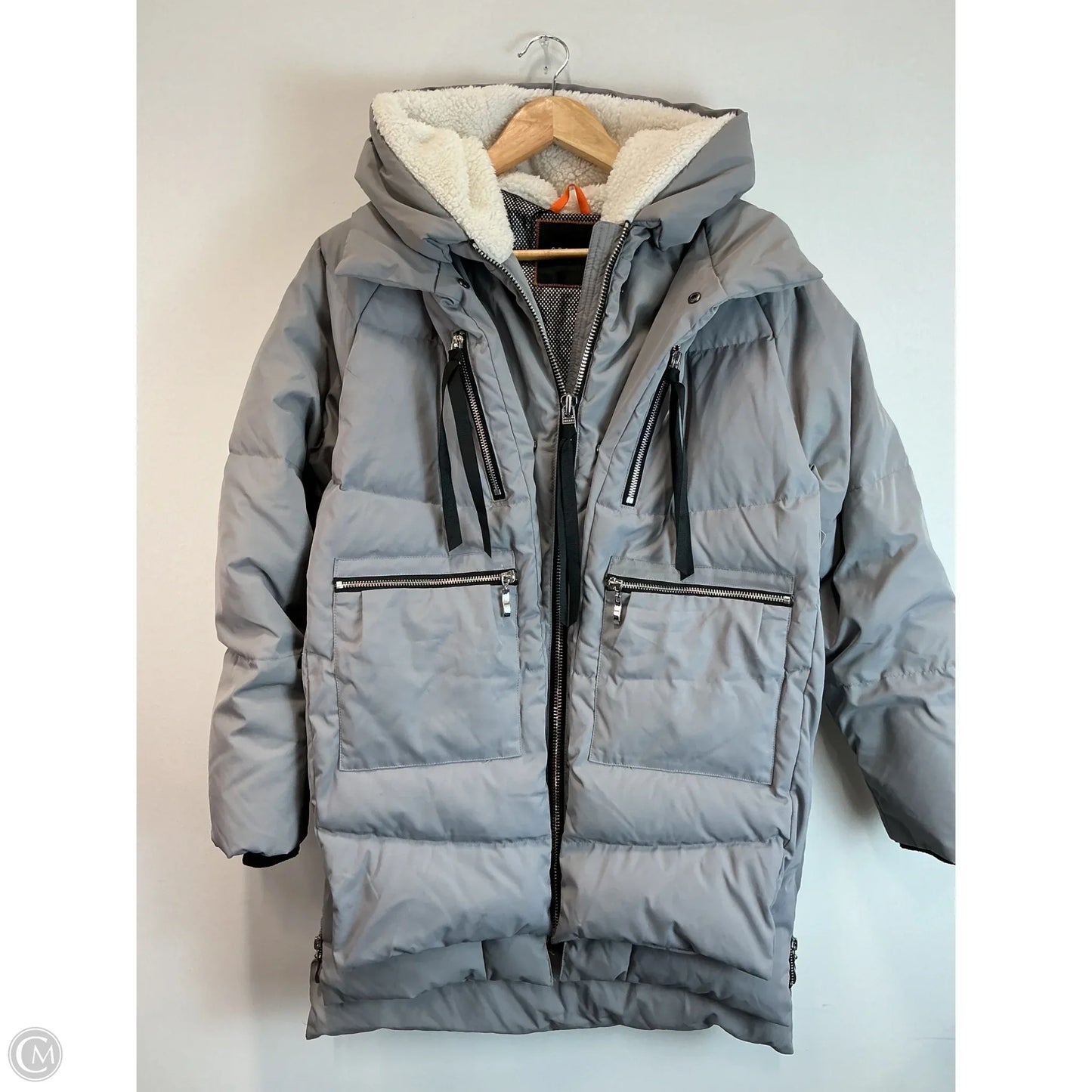 Coat Puffer & Quilted By Clothes Mentor In Grey, Size: S