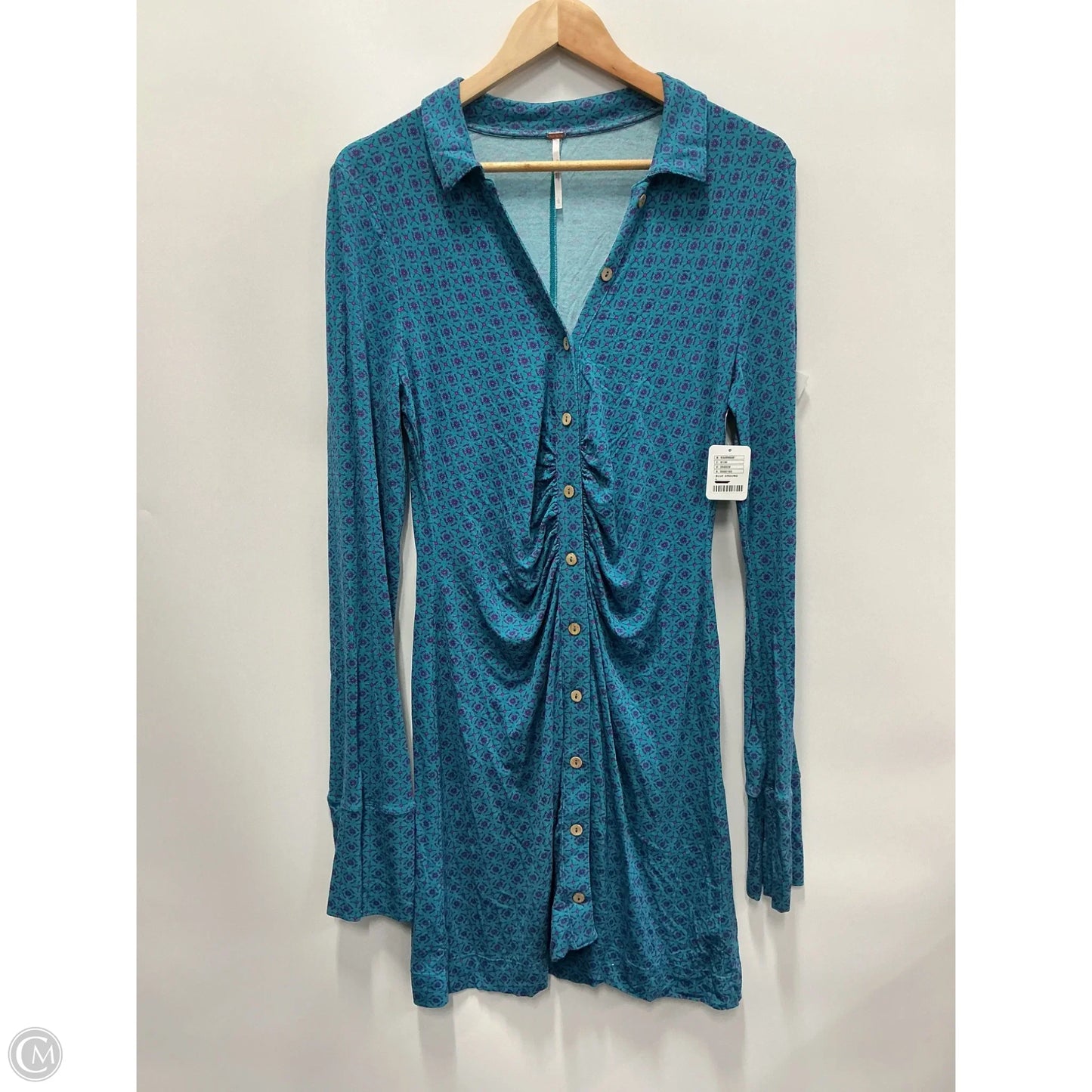 Dress Casual Short By Free People In Blue & Pink, Size: L