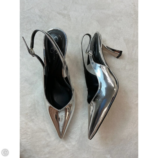Shoes Heels Kitten By Jessica Simpson In Silver, Size: 8.5