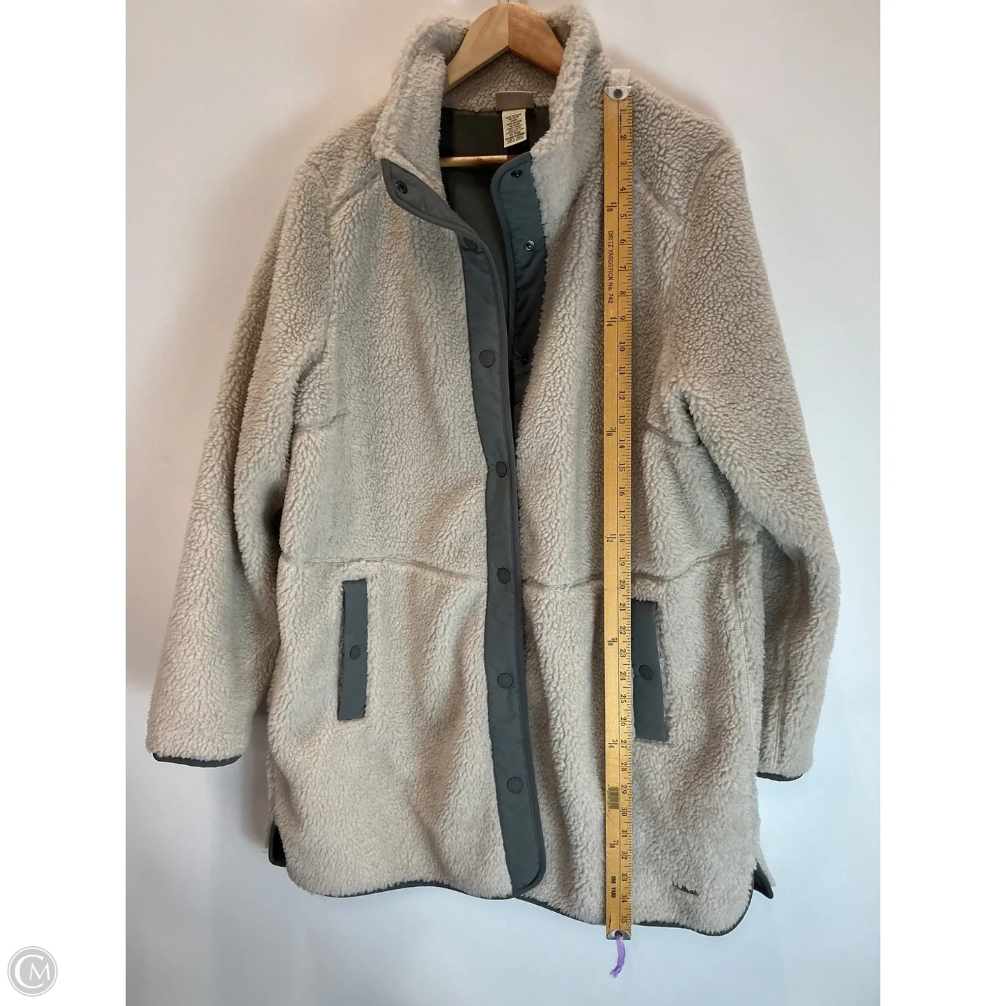 Coat Faux Fur & Sherpa By L.l. Bean In Grey, Size: 2x