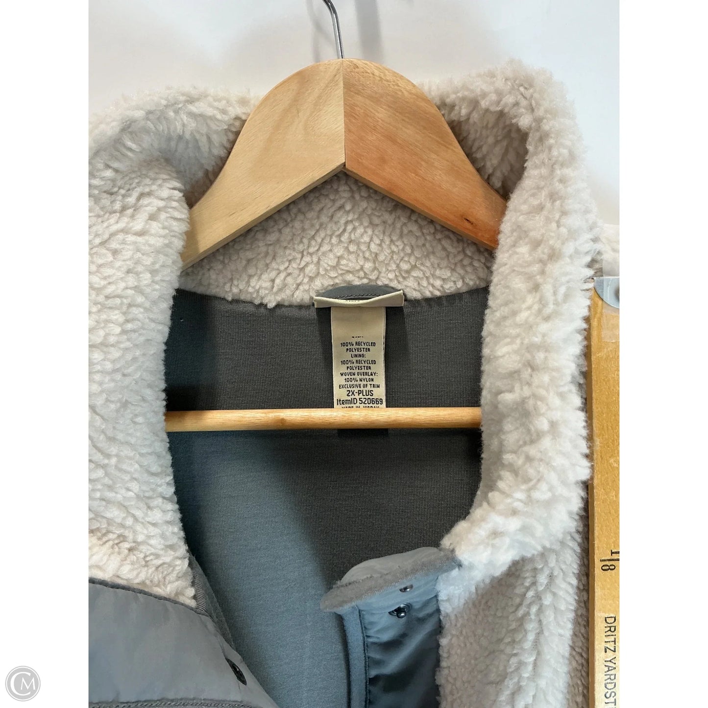 Coat Faux Fur & Sherpa By L.l. Bean In Grey, Size: 2x