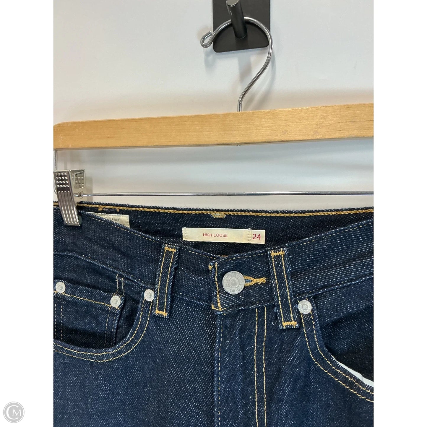 Jeans Wide Leg By Levis In Blue Denim, Size: 2