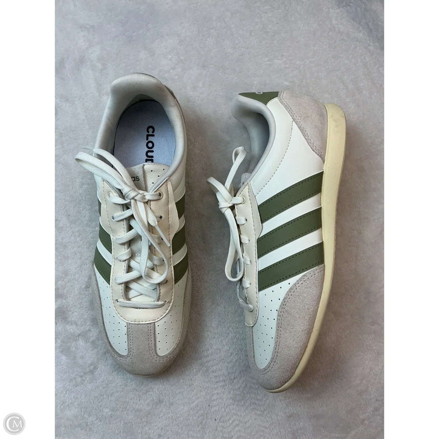 Shoes Athletic By Adidas In Cream & Green, Size: 7.5