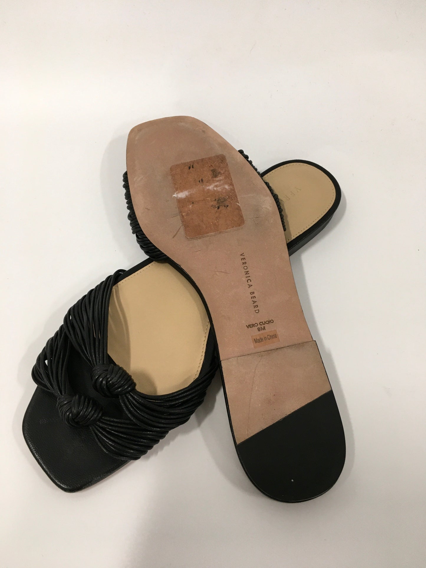 Black Sandals Flats Veronica Beard, Size 9