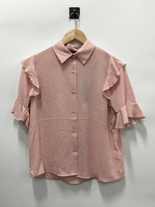 Pink Top Short Sleeve Tahari By Arthur Levine, Size S