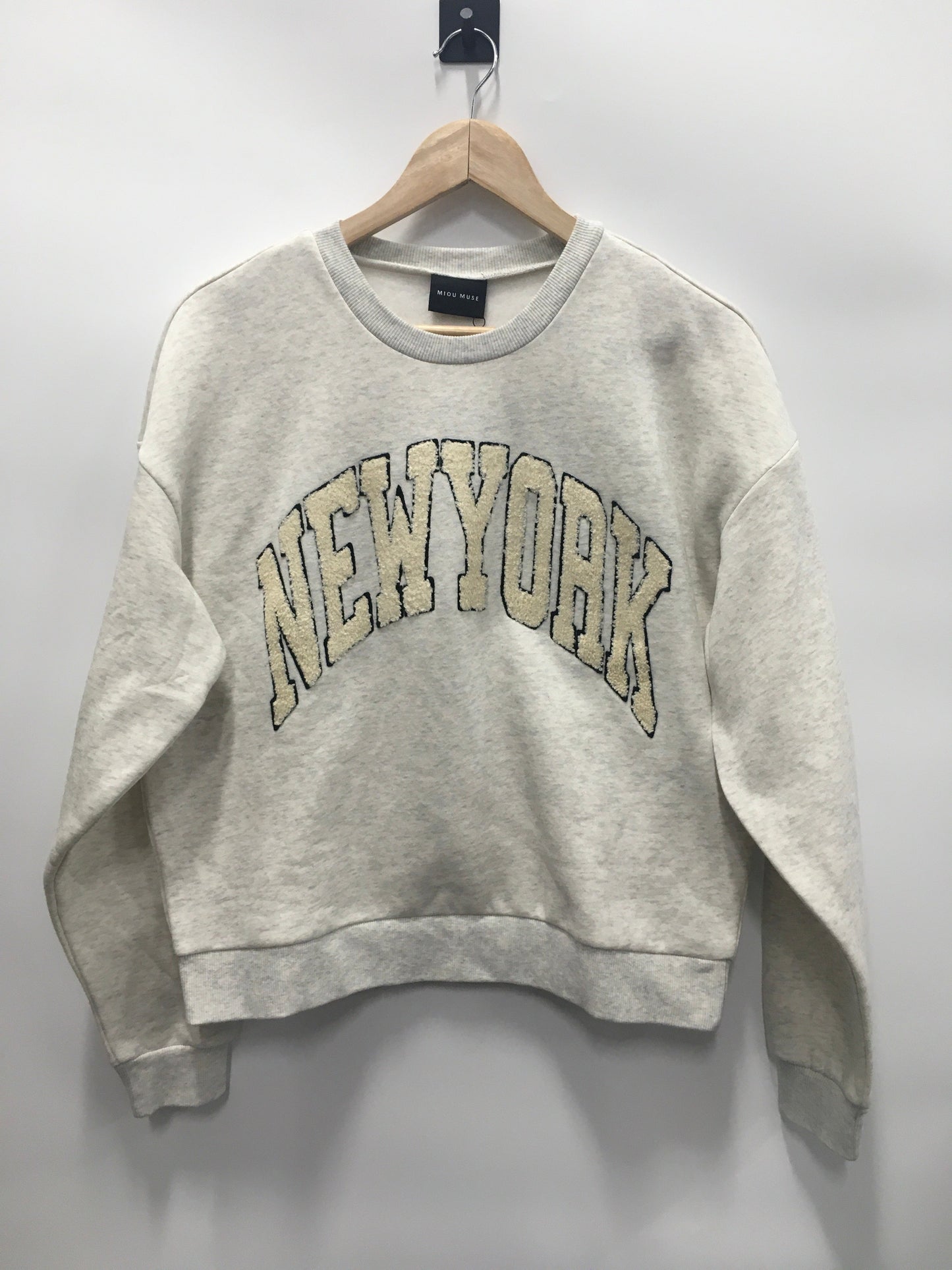 Grey Sweatshirt Crewneck Miou Muse, Size S