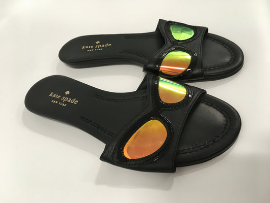 Black Sandals Flats Kate Spade, Size 7