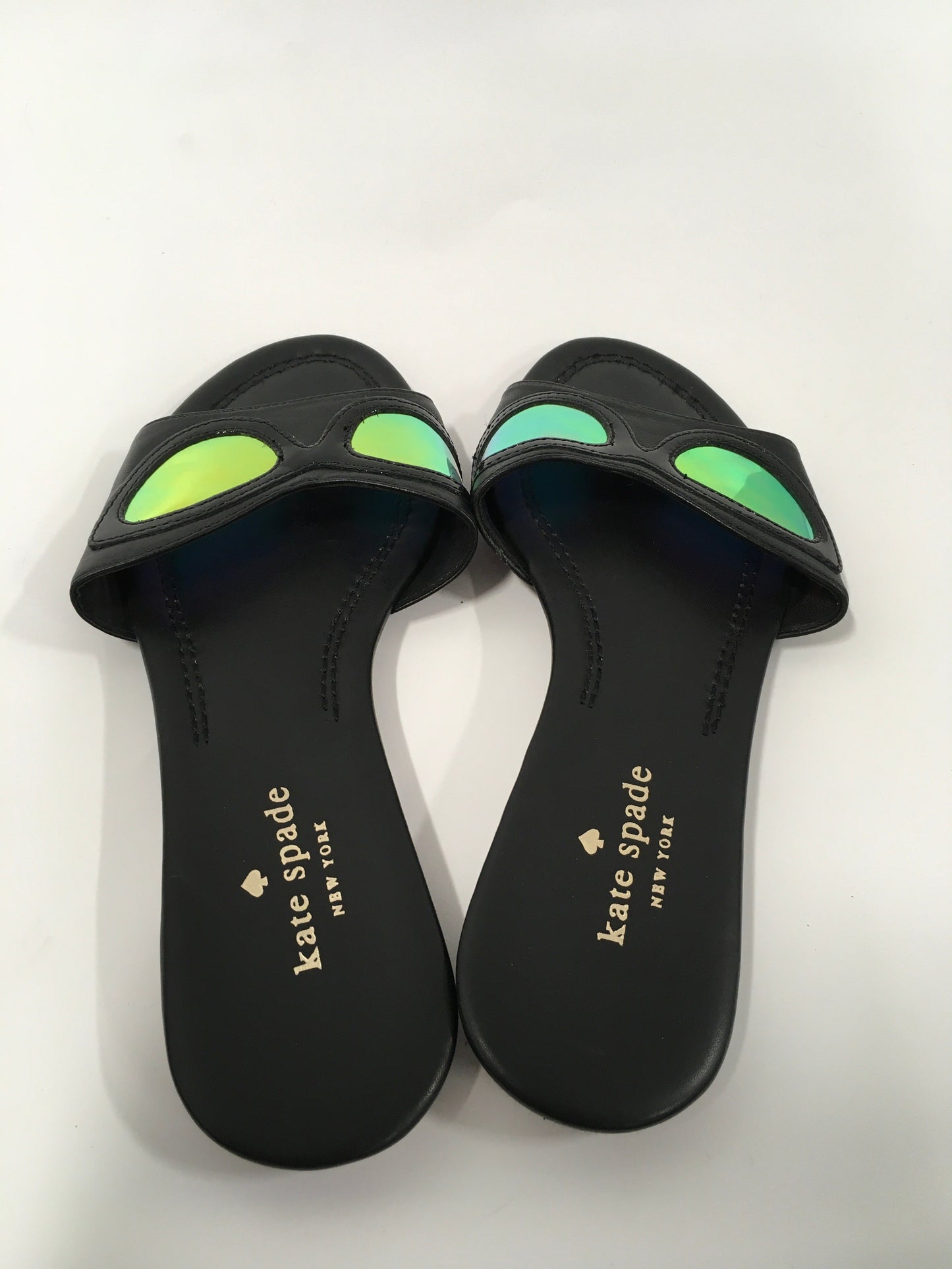 Black Sandals Flats Kate Spade, Size 7