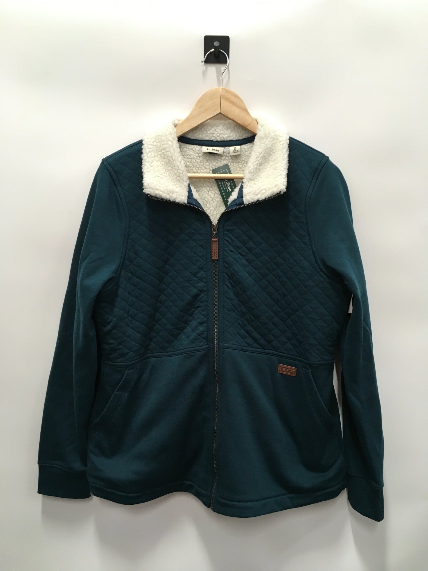 Teal Jacket Fleece L.l. Bean, Size M