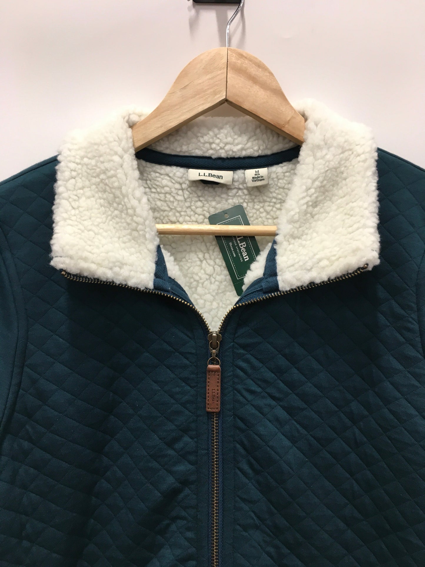 Teal Jacket Fleece L.l. Bean, Size M