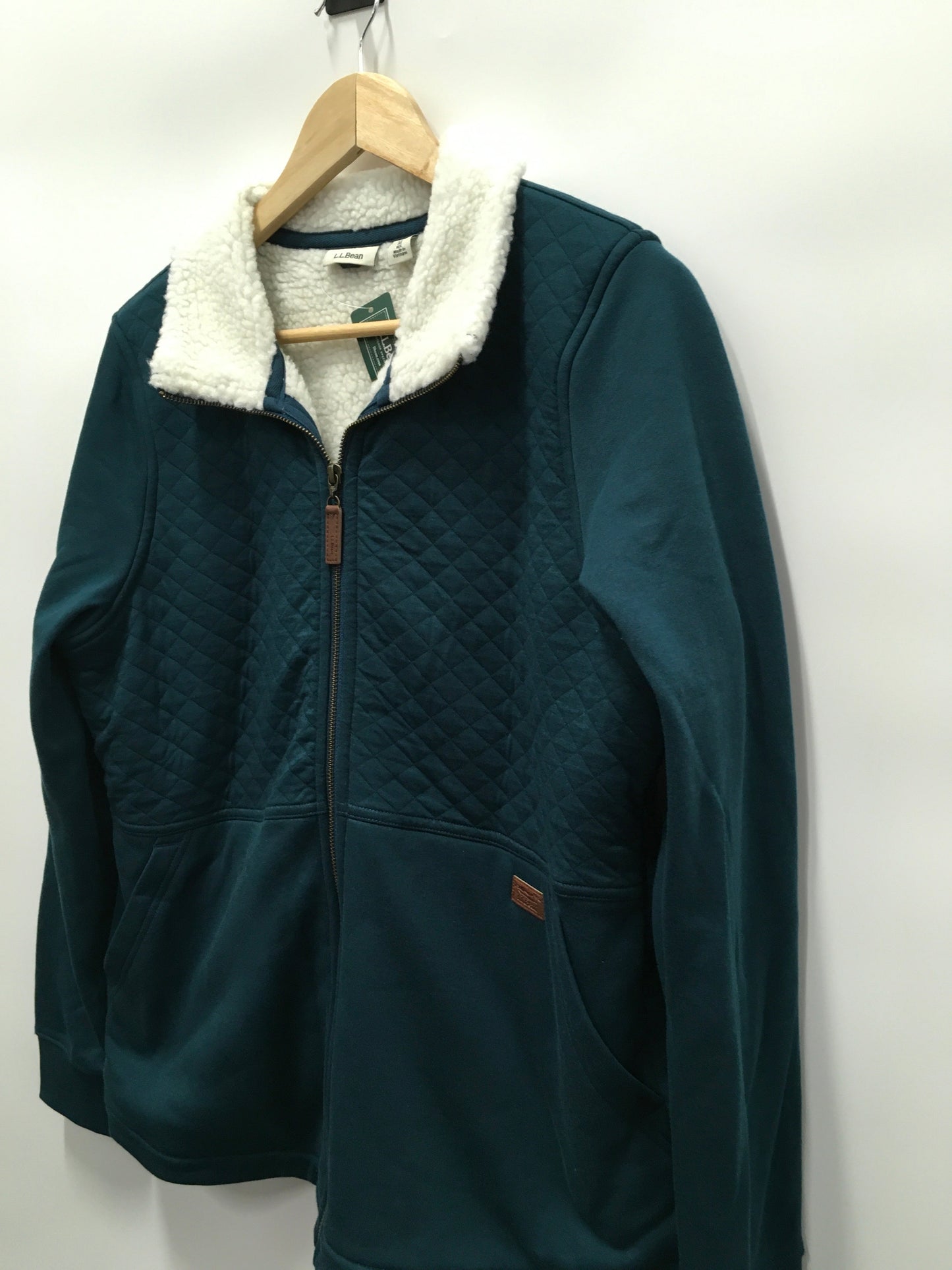 Teal Jacket Fleece L.l. Bean, Size M