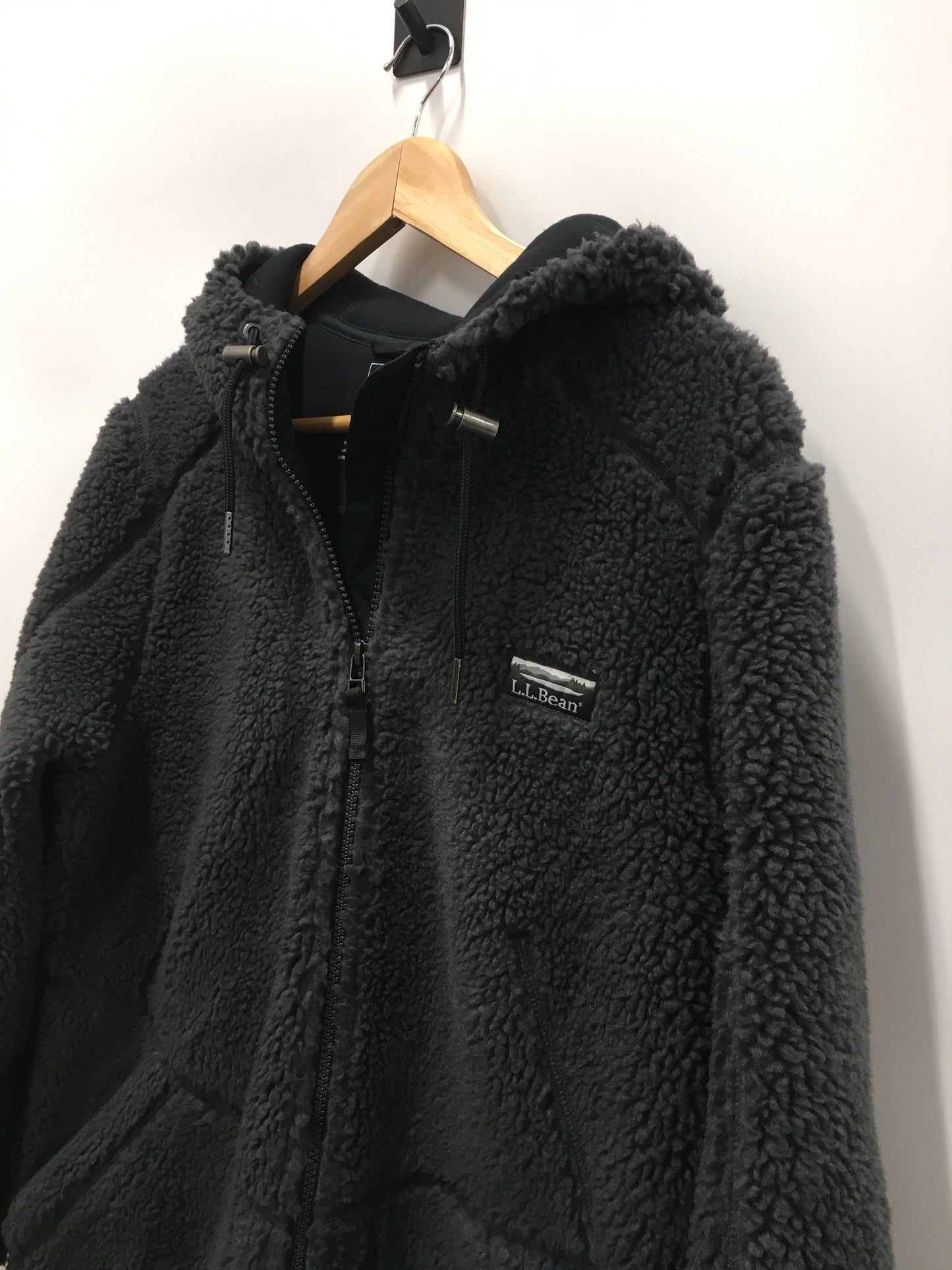 Grey Coat Faux Fur & Sherpa L.l. Bean, Size L