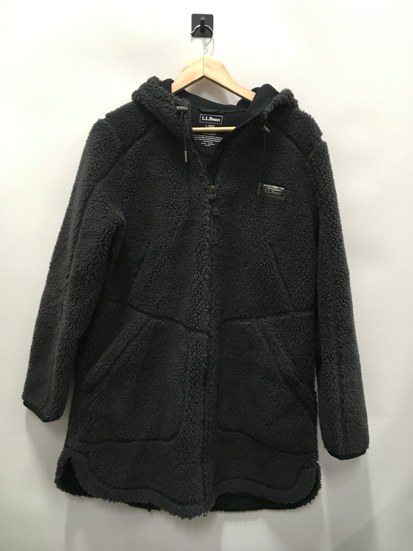 Grey Coat Faux Fur & Sherpa L.l. Bean, Size L