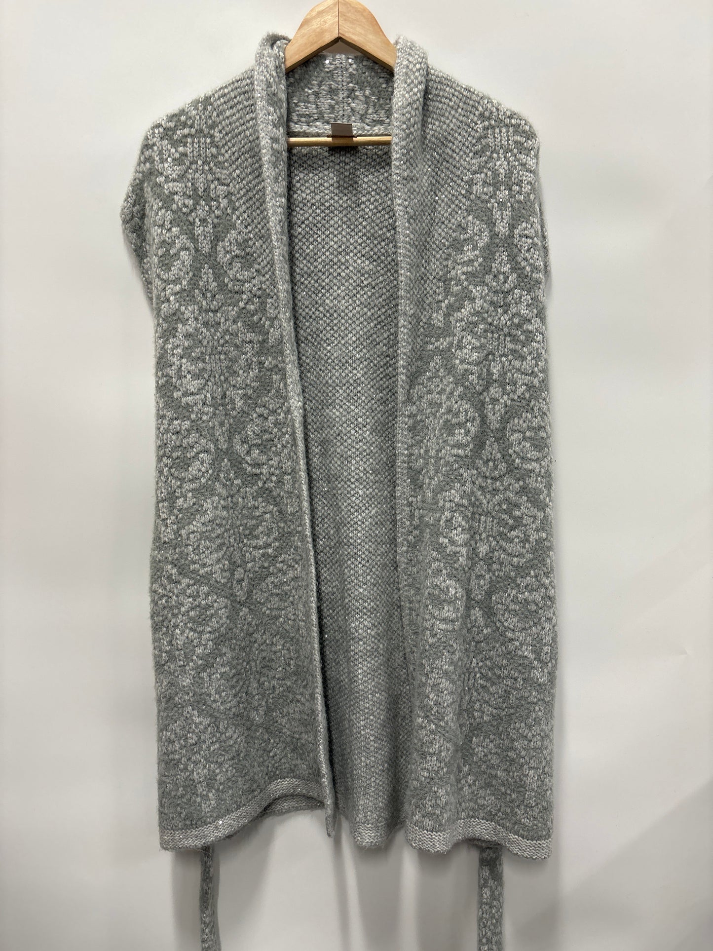 Vest Sweater By Chicos In Grey, Size: M