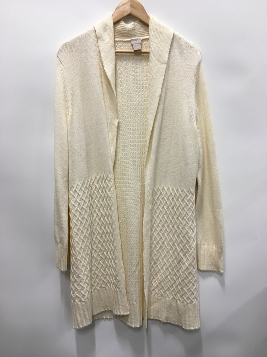 Sweater Cardigan By Chicos In Cream, Size: M