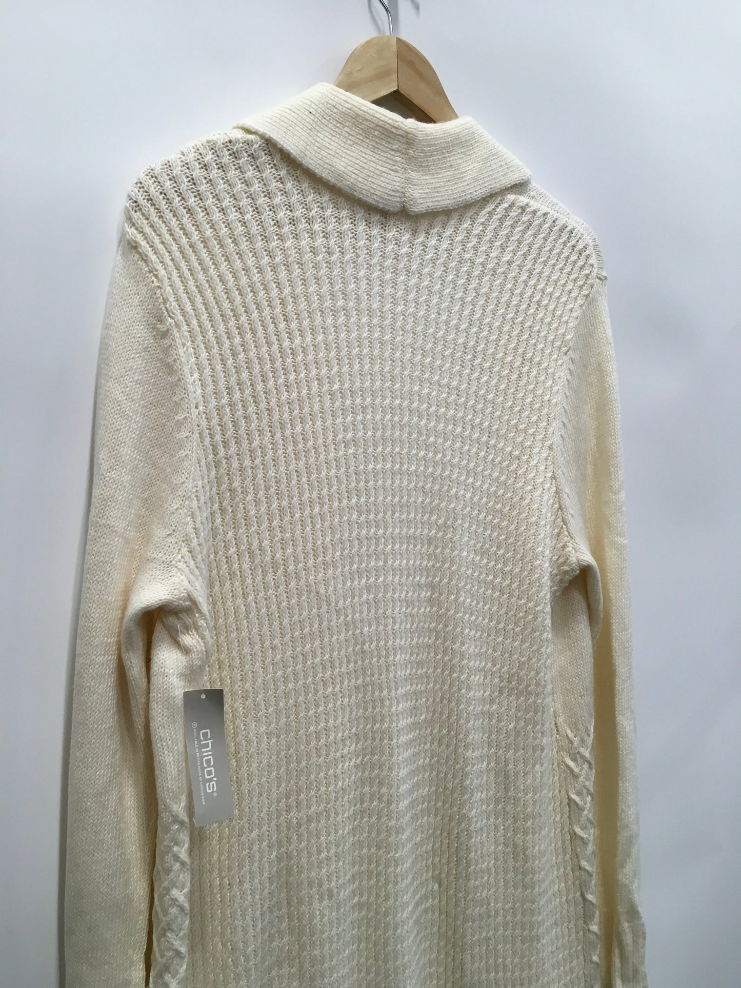 Sweater Cardigan By Chicos In Cream, Size: M