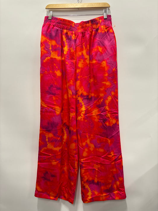 Pants Wide Leg By New York And Co In Orange & Pink, Size: L