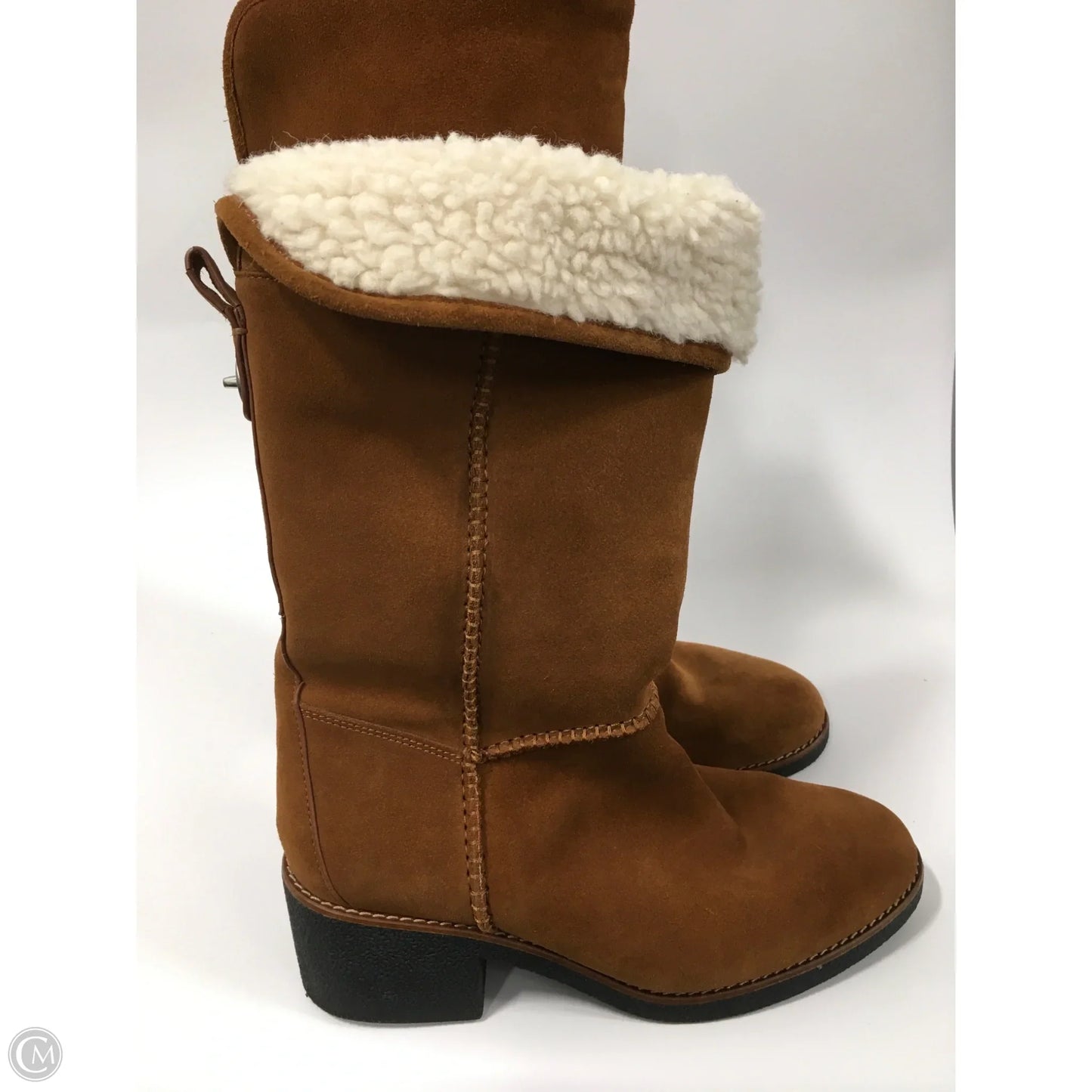 Boots Designer By Coach In Brown, Size: 8.5