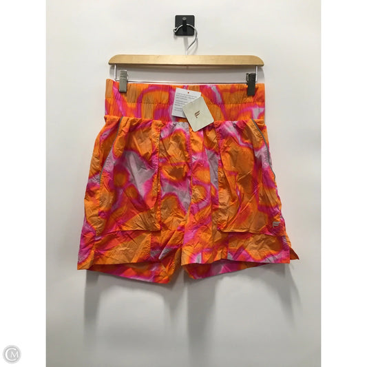 Athletic Shorts By Fabletics In Orange & Pink, Size: M