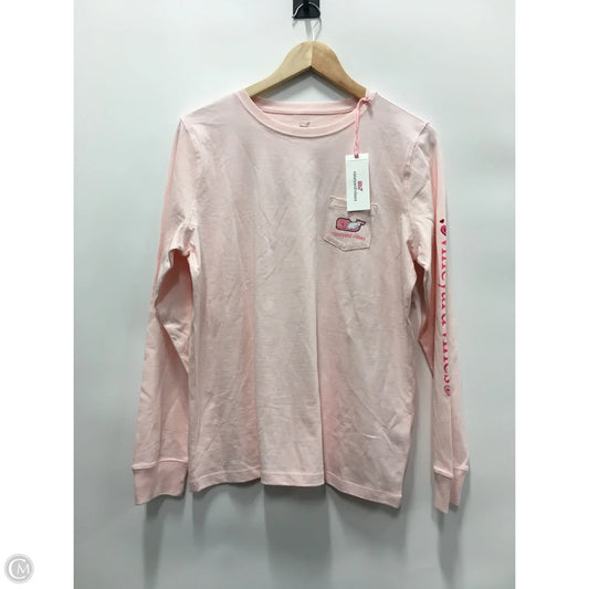 Top Long Sleeve By Vineyard Vines In Pink, Size: M